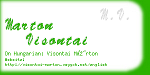 marton visontai business card